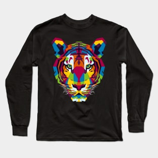 The Colorful Tiger Head Long Sleeve T-Shirt